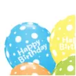 balony happy birthday mix pastel qualatex 11 6 szt