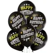 balony happy birthday pastel czarne belbal 12 6 szt