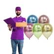 balony happy birthday platynowa mieszanka mix godan 12 5 szt