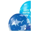 balony happy birthday rekin niebieskie belbal 12 6 szt