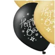 balony happy birthday zloto czarne partypal 12 6 szt