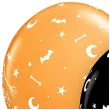balony happy halloween szkielet czarny pomaranczowy qualatex 11 25 szt