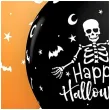 balony happy halloween szkielet czarny pomaranczowy qualatex 11 25 szt