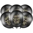 balony happy new year czarne partydeco 50szt