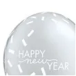 balony happy new year z zegarem zlote srebrne qualatex 11 25 szt