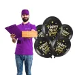balony happy new year zloto czarne partypal 12 5 szt