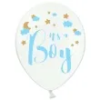 balony its a boy chmurki i gwiazdki bialy strong balloons 12 6 szt
