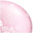 balony its a girl kon na biegunach rozowy metalik qualatex 11 25 szt