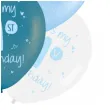 balony its my 1st birthday roczek niebieski folat 13 6 szt