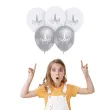 balony jednorozce bialo srebrne pastel godan 12 5 szt