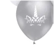 balony jednorozce bialo srebrne pastel godan 12 5 szt