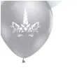 balony jednorozce bialo srebrne pastel godan 12 5 szt