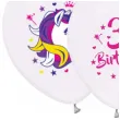 balony jednorozec na 3 urodziny pastel bialy godan 12 5 szt