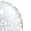 balony just married perlowy metalik qualatex 11 6 szt