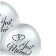 balony just married srebrne belbal 12 6 szt