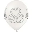balony just married swan pastel bialy belbal 12 6 szt