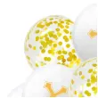 balony komunia swieta krzyze i konfetti zloty jix 12 10 szt
