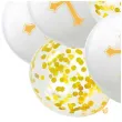 balony komunia swieta krzyze i konfetti zloty jix 12 10 szt