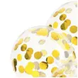 balony konfetti grochy zlote transparentne partydeco 12 6 szt