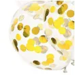 balony konfetti grochy zlote transparentne partydeco 12 6 szt