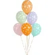 balony kropki pastel mix partydeco 12 6 szt