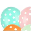 balony kropki pastel mix partydeco 12 6 szt