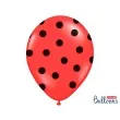 balony kropki pastel poppy red strong 14 50 szt