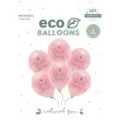 balony lateksowe eco chrzest swiety stopki jasnorozowy partydeco 13 6 szt
