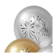 balony lateksowe fajerwerki beauty and charm zloty srebrny czarny