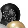 balony lateksowe fajerwerki beauty and charm zloty srebrny czarny