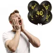 balony lateksowe gold 40 czarne b balloons 12 5 szt