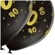 balony lateksowe gold 40 czarne b balloons 12 5 szt