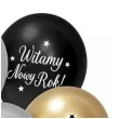 balony lateksowe witamy nowy rok beauty and charm zloty srebrny czarny
