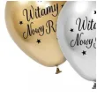 balony lateksowe witamy nowy rok beauty and charm zloty srebrny czarny