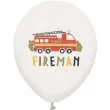 balony lateksowe woz strazacki fireman mix godan 12 5 szt
