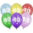 balony liczba 10 metalik mix strong 14 50 szt