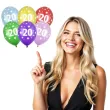 balony liczba 20 metalik mix strong 14 6 szt