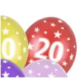balony liczba 20 metalik mix strong 14 6 szt