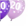 balony liczba 20 metalik mix strong 14 6 szt