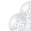 balony liczba 25 srebrny metalik belbal 12 6 szt