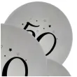 balony liczba 50 srebrny godan 12 5 szt