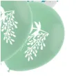 balony liscie bialo zielone folat 13 6 szt