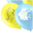 balony mala syrenka arielka i florek blekitno zolty pastel procos 11 8 szt
