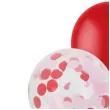 balony matowy mix z konfetti czerwono rozowe folat 12 6 szt