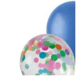 balony matowy mix z konfetti mix folat 12 6 szt