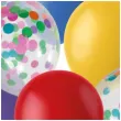 balony matowy mix z konfetti mix folat 12 6 szt