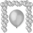 balony metalic silver srebrny metaliczny decomex 9 100 szt