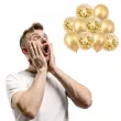 balony metaliczny zestaw z tasma zlote konfetti partypal 12 10 szt