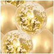 balony metaliczny zestaw z tasma zlote konfetti partypal 12 10 szt