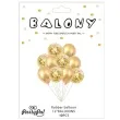 balony metaliczny zestaw z tasma zlote konfetti partypal 12 10 szt